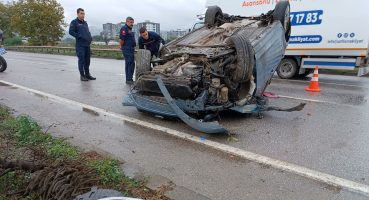 Otomobil takla attı: 4 yaralı
