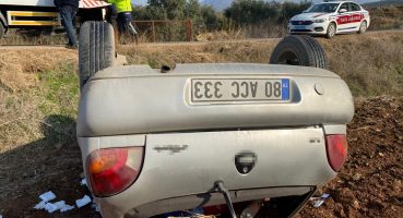Osmaniye’de kontrolden çıkan otomobil takla attı: 2 yaralı