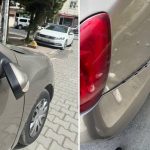 Motosikletli maganda otomobilin aynasını kırdı, mahalleye kavgaya çağırdı