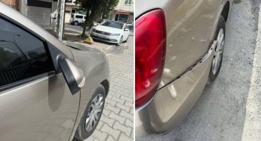 Motosikletli maganda otomobilin aynasını kırdı, mahalleye kavgaya çağırdı