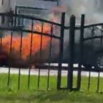 Samsun'da seyir halindeki otomobil yandı