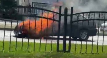 Samsun’da seyir halindeki otomobil yandı