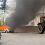 Dini nikahla birlikte yaşadığı kişinin otomobilini ateşe verdi